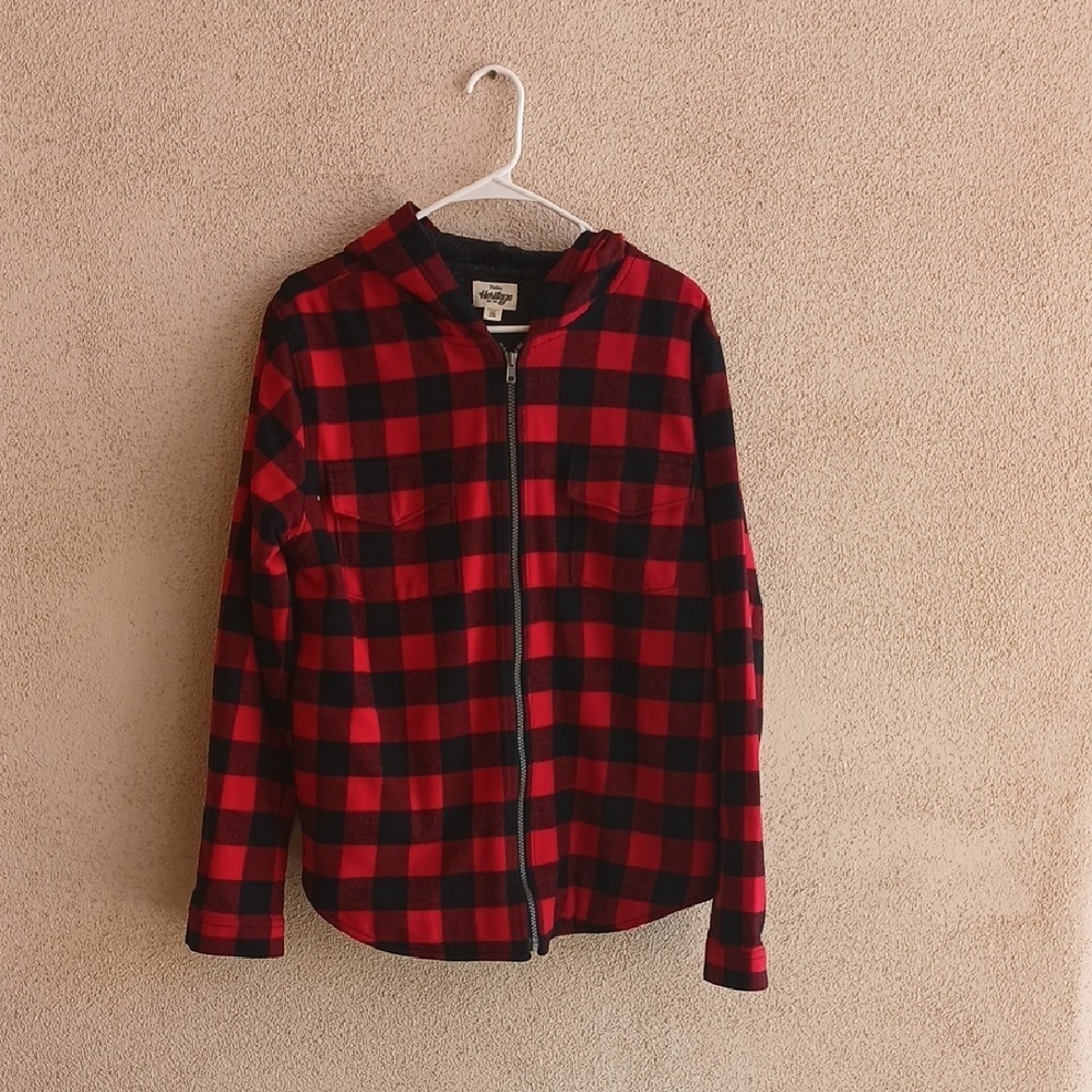 $$Make Offer$$ Hatley Red and Black Plaid Hoodie